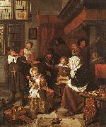 Jan Steen The Feast of St.Nicholas Spain oil painting artist